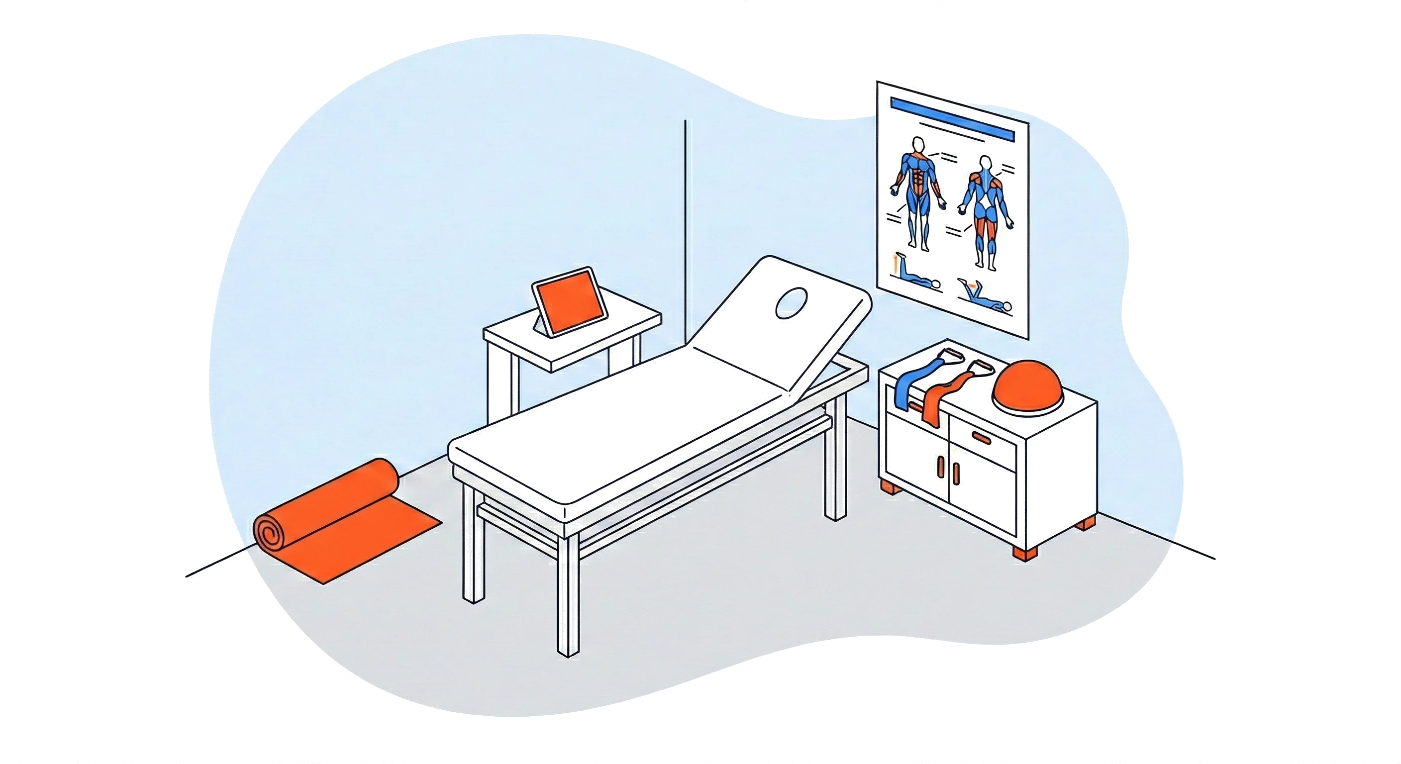 Fysioterapeut i behandling