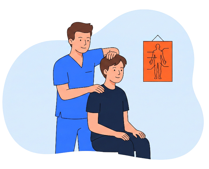 Osteopat i behandling